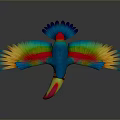Colorful Toucan Bird With Vibrant Feathers And Spread Wings In Flight