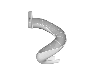 Curved Playground Slide for Kids Indoor Outdoor Safe Fun Play Equipment 3d model