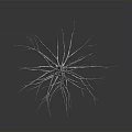 Dried Plant Branch With Thin Delicate Twigs Covered In Frost On Gray Background With Reflection