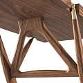 Modern Wooden Table With Unique Triangular Legs And Sleek Surface Design 3d model