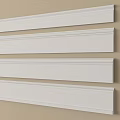 White Decorative Wall Molding Strips For Interior Decoration Various Styles 3d model