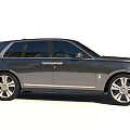 Luxury Black Rolls Royce SUV With Chrome Grille And Large Alloy Wheels