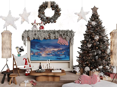 Modern Meichen Christmas Event Device Balloon Christmas Tree 3d model