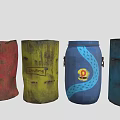 Game Movie Character Themed Barrels With Colorful Designs Claymore Loj Labels And Snake Pattern
