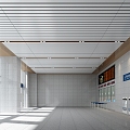 Railway Station Ticket Hall 3d model