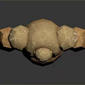 Chubby Stone Game and Movie Character With Rounded Body And White Belly Symbol