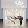 Modern Door Head Clothing Store 3d model