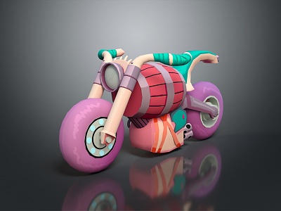 Modern motorcycle two-wheeled motorcycle off-road motorcycle road racing motorcycle 3d model