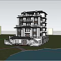 Luxury Residential Building With Modern Traditional Design Greenery And Outdoor Leisure Area