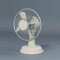 Stylish Modern Desktop Air Cooler Fan With White Base And Gray Blades