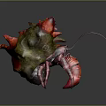 Vibrant Red And Green Exotic Lobster With Colorful Shell And Detailed Claws