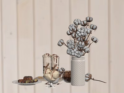 Modern Food Flower Ornaments 3d model