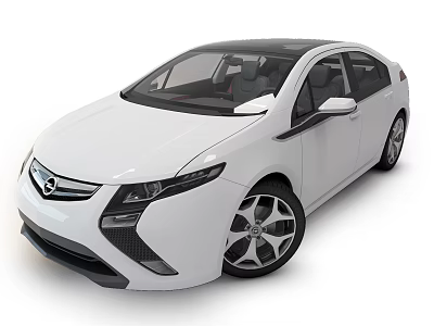 White Modern Sedan With Sleek Exterior Black Windows And Stylish Wheels 3d model