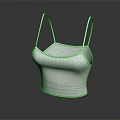 White Spaghetti Strap Crop Top Fitted Stretchy Design For Modern Stylish Look