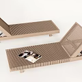 Modern Wooden Slatted Lounge Chairs With Adjustable Backrest And Magazine On Seat