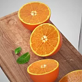 Fresh Orange Juice In Glasses And Pitcher With Sliced Oranges On Wooden Cutting Board