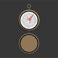 Vintage Metal Pocket Watch Clock With Decorative Engraved Pattern And Classic Design