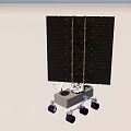 Solar Powered Mobile Rover With Large Solar Panel And Wheels