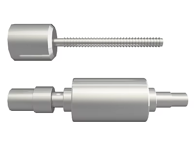Stainless Steel Hardware Tools Including Bolt And Cylindrical Shaft Components 3d model