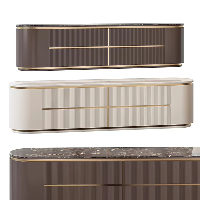 Modern TV Stand With Wooden Finish Metal Accents And Multiple Color Options 3d model