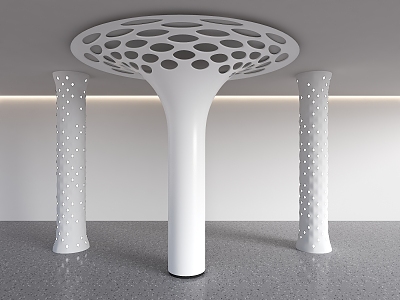 Modern Special-Shaped Column Stained Glass Column Petal Column Hollow-out Decorative Column Special-Shaped Landscape Column Landscape Rest Pavilion Styling Column 3d model