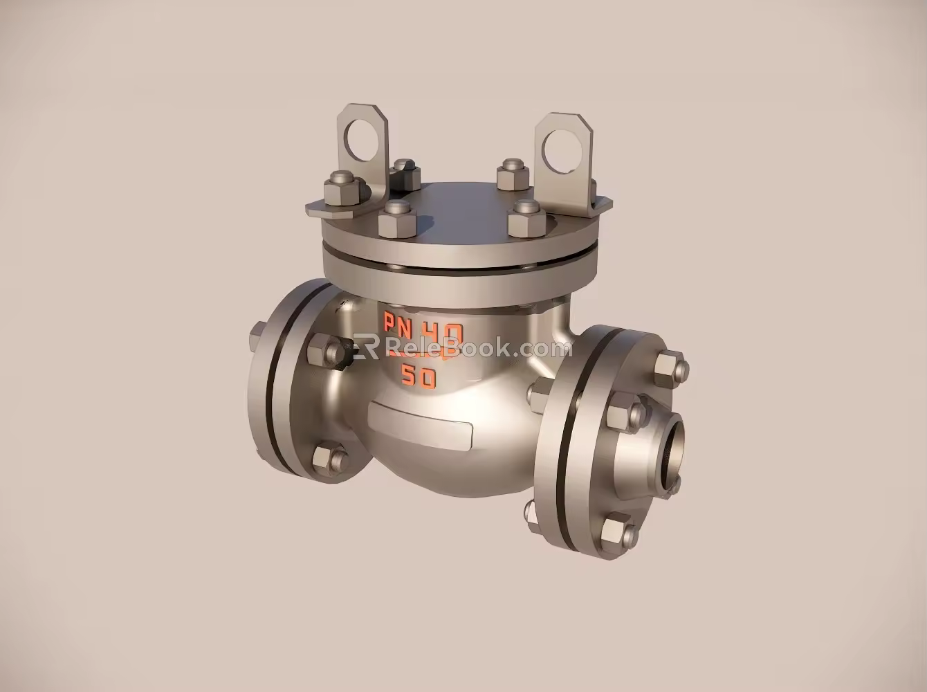 Rotary check valve DN50 PN4 3d model