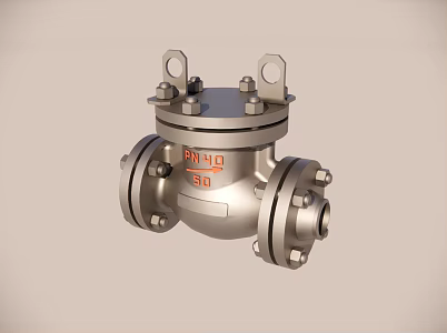 Rotary check valve DN50 PN4 3d model