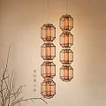 Elegant Modern Hexagonal Glass Chandelier With Warm Toned Hanging Layered Design