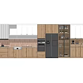 Modern Home Open Cabinet Combination 3d model