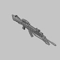 Advanced Modern Tactical Rifle With Scope Ergonomic Grip And Tactical Design 3d model