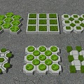 Modern Floor Tile Square Tile Lawn Tile 3d model