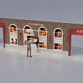 Traditional Snack Shop Featuring Entrance Exit And Customer Ordering Counter