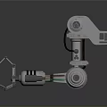 Industrial Equipment With Precision Mechanical Arm Camera Sensor And Rotating Metallic Components