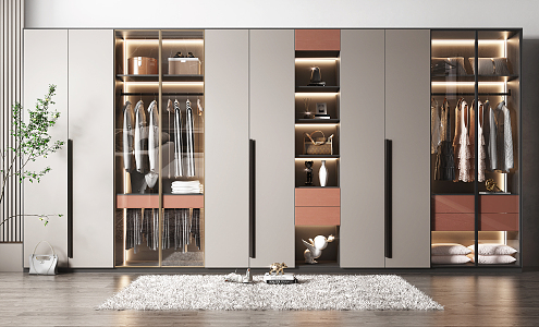 Light Luxury Wardrobe 3d model