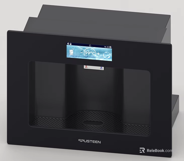 Shuten Black Daily Countertop Appliance With Digital Temperature Display And Transparent Window 3d model 