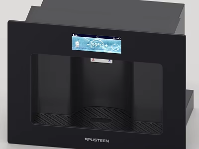 Shuten Black Daily Countertop Appliance With Digital Temperature Display And Transparent Window 3d model