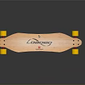 High Quality Wooden Longboard Skateboard for Daily Life With Yellow Wheels and Red Trucks