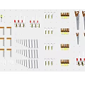 Various Assorted Hanging Accessories With Different Designs And Materials