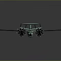 Light Blue AEW Aircraft Model With Top Radar Dome Propellers And Tail Fin Emblem
