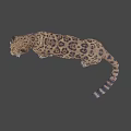 Pixel Style Leopard Character In Minecraft Like Game Environment With Green Grass And Trees