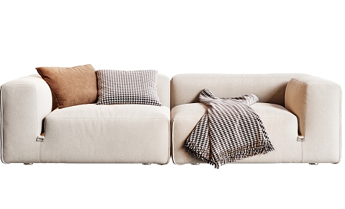 Modern double sofa 3d model