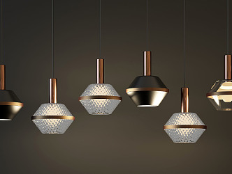 Modern chandelier fashion chandelier combination 3d model