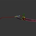 Electric Chainsaw With Yellow Black Design Power Cord And Chain Blade