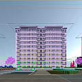 Modern High Rise Residential Building With Glass Facade Lush Greenery And Outdoor Pool