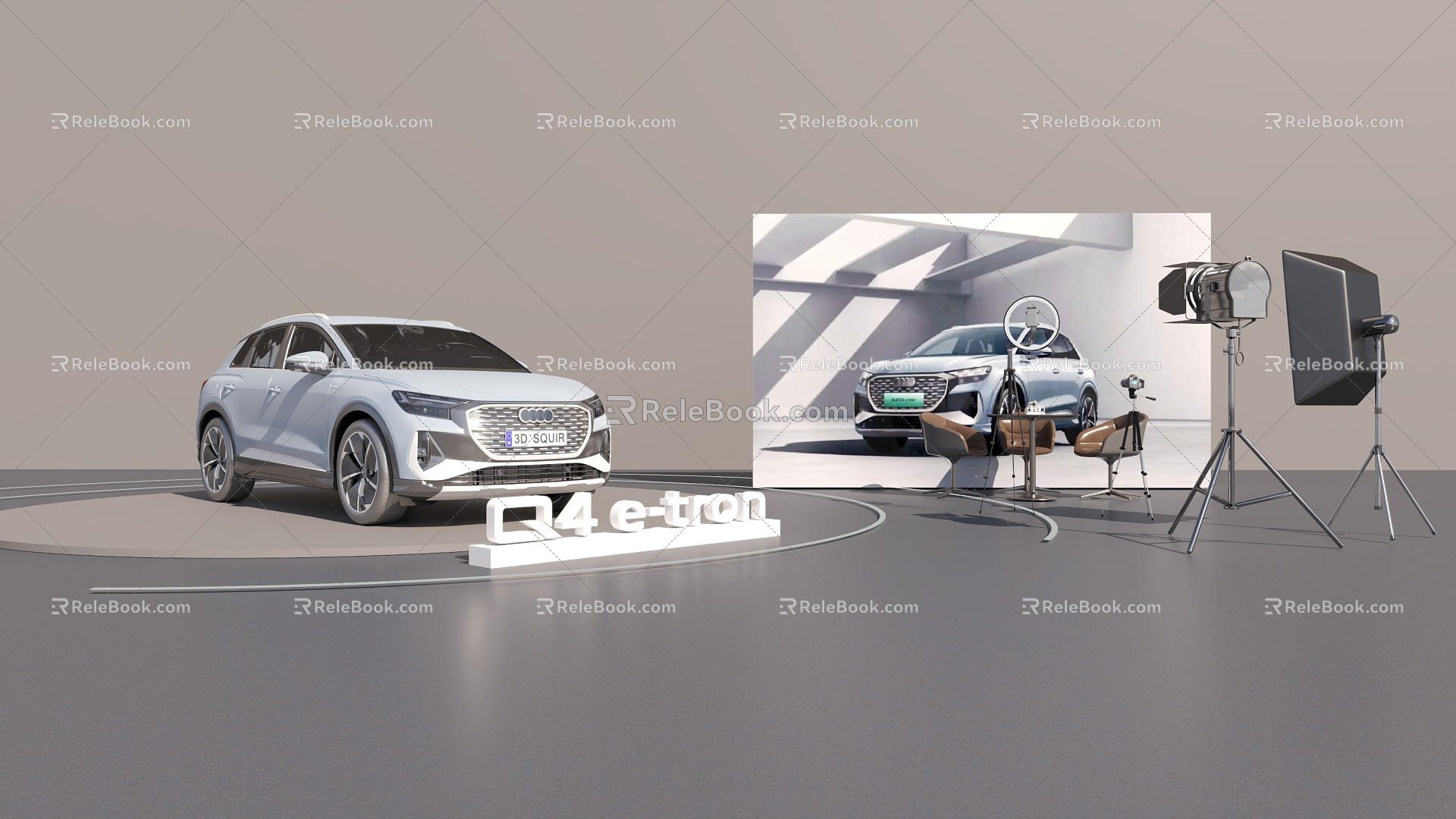 Car Studio Studio Audi Q4 Q4etron etron Outreach Booth Car Booth model