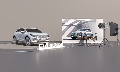 Car Studio Audi Q4etron etron Outreach Booth Car Booth 3d model