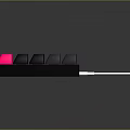 Stylish Computer Keyboard With Colorful Pink Teal White And Black Keycaps Design
