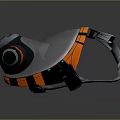 Orange and Black Firefighter Protective Mask With Transparent Face Shield Safety Gear
