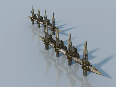 meter fence 3d model