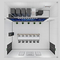 Modern Monitoring Room Computer Room Monitoring Room Command Control Room 3d model